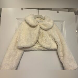 Janie and Jack Faux Fur Bolero coat